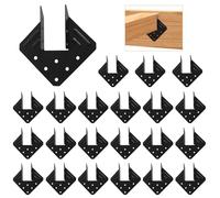 24 Pcs Black Hurricane Tie Clip,Q235B Steel Joist Hangers, Hurricane Straps for Rafter Fit 2X Truss to Rafter Connector, Roofing Trusses Wood Timber Connectors