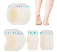 24 Pcs Blister Plasters for Feet, Hydrocolloid Blister Plasters, Anti Blister Stick, Foot Treatment, Waterproof Bandages Blister Cushion Protector Pad for Heel, Toe, Guard Skin, Faster Healing Wound