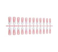 24 Pcs/Box Mediums Long Coffin False Nails Full Covers Stick On Nails French Styles Artificial Press On