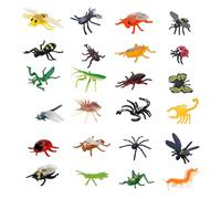 24 Pcs bugs toys for kids, small world toys insects and bugs for kids minibeasts animal figures, Perfect for Party Gifts Bug Figures For Educational Play And Game Rewards, Suitable For Children