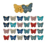 24 Pcs Butterfly Pins Bulk Christian Pins Butterfly Enamel Jesus Pin Christ Bible Verses Gift Bulk Christian Party Favors Church Gifts Metal Badge Brooch Lapel Pin for Bag, Hat, Clothes
