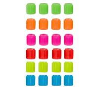 24 Pcs Car Dust Caps for Car Tyres, 6 Colors Fluorescent Tyre Valve Caps (Green/Blue/Pink/Red/Yellow/Orange), Universal Luminous Glow in The Dark Tire Valve Stem Caps for Cars SUVs Bikes Motorcycles