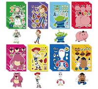 24 PCS Cartoon DIY Make a Face Stickers, Toy Inspired Story Stickers, Fun DIY Stickers for Party Bag Decorations Make Your Own Stickers for Kids Birthday Party Favor Supplies Craft