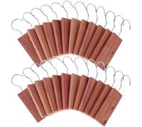 24 Pcs Cedarwood Moth Repellent Cedar Blocks with 24 Hook Cedarwood Blocks Anti Moth Cedar Chips Wardrobe Fresheners for Drawers and Closets