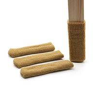 24 PCS Chair Feet Socks Cover Pads, Furniture High Elastic Floor Legs Socks Chair High Elastic Stopper Floor Protector for Table, Sofa, Kitchen House Chair (Camel)