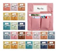 24 Pcs Chair Pockets for Classroom 16.7 x 9.3 inch Seat Sacks with Name Tag for Classroom Chairback Pocket Chart Multi Pockets Chairs Seat Back Organizer for Elementary School Home Supplies(Boho)