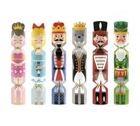 24 Pcs Christmas Candy Boxes,6 Styles Xmas Nutcracker Soldier King Princess Girl Treat Box Cardboard Paper Goody Snacks Cookie Holder Decoration Gift Boxes with Tie for Kid Christmas Party Favor