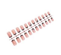 24 Pcs Christmas Hat Stick On Nails French Tip Full Covers False Nails Short Press On Artificial For Women
