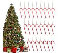 24 PCS Christmas Plastic Candy Canes Christmas Decorations Twisted Fake Candy Canes