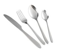 24 Pcs Classic Stainless Steel Cutlery Set, KUAOOAUK Flatware Silverware Sets for 6 People, Mirror-Polished Tableware with Knives and Forks Spoons TeaSpoons for Home Party Restaurant