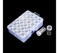 24 Pcs Clear Plastic Bead Storage Containers Bottes Small Bead Organizers Boxes Diamond-Painting Storage Cases Jars for Beads