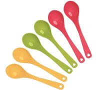 24 Pcs Colorful Plastic Spoon Reusable Plastic Dessert Spoons Washable Tea Spoons,Party Cutlery,Mini Spoons for Indoor and Outdoor Parties,Home,School,Office,Picnics Camping