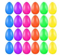 24 Pcs Colourful Plastic Empty Eggs Small Fillable Easter Eggs Assorted Colour Artificial Eggs Crafting Egg Shells Easter Basket Stuffers Fillers for Holiday Decorations