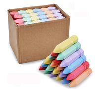 24 PCS Cone Shaped Non-Toxic Washable Sidewalk Jumbo Chalks Set for Art Play, Summer Outdoor Games and Chalkboard Drawing