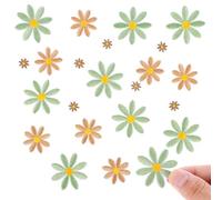 24 Pcs Daisy Patch Fabric Patches, 3 Sizes Daisy Flower Iron on Patches, Cute Floral Embroidered Patch, Iron Flower Embroidered Mend for Clothing Hats Shirts