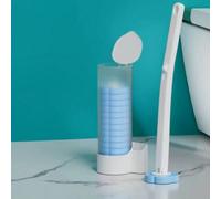 24 Pcs Disposable Toilet Brush Set, Wall Mounted, Long Handle With Replaceable Heads