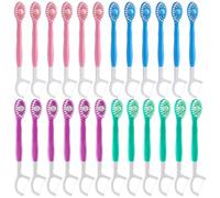 24 Pcs Disposable Toothbrush, Mini Toothbrush and Toothpaste, Portable Travel Toothbrushes, Individually Wrapped Dental Hygiene Kit for Long Flights, Camping, and Office Commuting