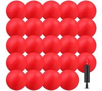 24 Pcs Dodgeballs Bulk 6 Inch Playground Balls, Sport Kickball Rubber Bouncy Inflatable Balls with a Hand Pump for Kids Adults Indoor Outdoor Ball Games, Kickball, Handball, Four Square(Red)