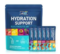 24 PCS Electrolyte Powder sachets, Sugar Free Hydration Drink Mix, 7 Essential Electrolytes, 5 Vitamins, 6 Fruit Flavours, for Workout & Energy Recovery, Travel & Daily Use, Rapid Hydration