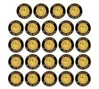 24 Pcs Employee Of The Month Lapel Pins With Details, Ideal For Rewarding And Appreciating Team Members
