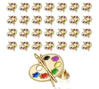 24 PCS Enamel Pin Bulk - Art Supplies, Enamel Pin Making Kit, Lapel Pins for Art Lovers, Classmates, Teachers & Graduation Gifts