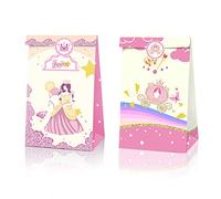 24 Pcs Enchanted Princess Castle Gift Bags,Featuring 4 Designs and 36 Themed Stickers, Party Favors for Themed Galas, Celebrations and Upscale Events