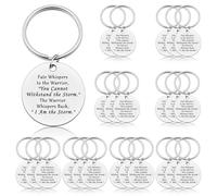 24 Pcs Encouragement Keyring for Women Men Inspirational Gift for Daughter Son Friend Motivational Gift Keyring Set Cheer Up Back to School Present Spiritual Quotes Gifts Christmas Birthday Gifts