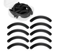 24 Pcs Eyelash Curler Refills,Silicone Curler Replacement Refill Pads,Eyelash Curler Pads,Rubber core of eyelashcurler,s RefillPads for Universal EyelashCurler with Clear Storage Box - Black