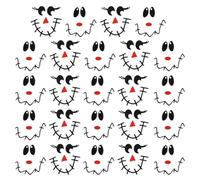 24 PCS Fall Scarecrow Face Stickers, Cute Scarecrow Vinyl Decals, Scarecrow Faces for Crafts Wall Decals Stickers Halloween Thanksgiving Christmas Glass Window DIY Craft Sticker
