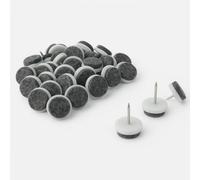 24 Pcs Felt Floor Protectors - Nail-In Anti-Skid Pads for Furniture Legs - Heavy Duty Chair & Table Leg Feet Caps - Wood Floor Scratch Protection
