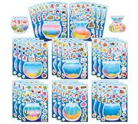 24 PCS Fish Tank Stickers for Kids - Reusable Waterproof Ocean Animal Stickers, DIY Underwater Theme Birthday Party Decorations, Summer Party Favors, Shark Turtle Tropical Fish Sticker