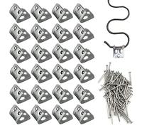 24 Pcs Five Hole Rubber Sofa Spring Clips Furniture Accessories Spring Fastener Clips Sofa Spring Repair Kit with 72 Iron Nails (Dividers)