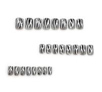 24 Pcs Flame Artificial Nails Black Gradients Press On Square Stick On Glittering False For Woman