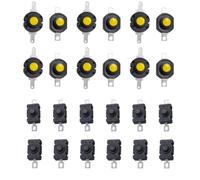 24 Pcs Flashlight Push Button Self Locking Mini Switch Kan-28 Black