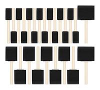 24 Pcs Foam Paint Brushes, Wood Handle Sponge Brushes for Painting, Staining, Varnishes, and DIY Craft Projects (1'', 2'' and 3'')
