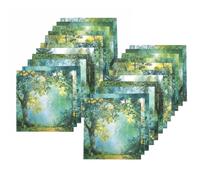 24 Pcs Forest Theme Scrapbook Paper Set,6x6Inch Patterned Card,Craft Papers | 160 g/m² Decoupage Paper,Scrapbook Supplies,Mystical Woodland Journaling Supplies for Card Making DIY Journaling Photo Album