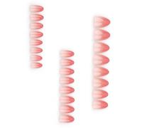 24 Pcs French Tip Short Almond Stick on Nails Gradients Artificial Festival False