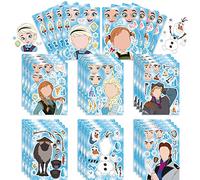 24 PCS Frozen Make a Face DIY Stickers, Frozen Birthday Party Favors Gift Set for Kids, Frozen Make Your Own Stickers Toys Goodie Candy Bag Decorations, Frozen Birthday Party Supplies