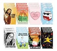 24 Pcs Funny Meme Mini Spiral Notebooks Sarcastic Relatable Meme Pocket Notepads Journals Novelty Memo Pads Birthday Party Favors for Office Coworker Employee Appreciation Supplies Gifts, 8 Designs