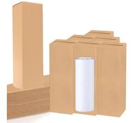 24 PCS Gift Boxes for Sublimation Tumbler 9.8 x 3.3 x 3.3 Inch Corrugated Cardboard Shipping Box for 12oz, 20oz, 30oz Heat Press Sublimation Blanks Skinny Cup for Shipping Gift Wrapping