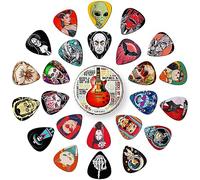 24 Pcs Guitar Picks 4 Thickness Guitar Pick Thin, Medium, Heavy Guitar Pics,Picks Guitar 0.46 0.71 0.96 1.20mm,Unique Guitars Gift for Acoustic Electric Bass Guitars (Set -1)