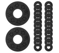 24 Pcs Guitar Strap Locks, Guitar Strap Holder Protector Block, Black Silicone Guitar Strap Blocks for Electric, Acoustic & Bass Guitars