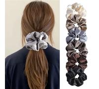 24 Pcs Hair Ties Scrunchies for Women Big Satin Scrunchie for Girls Seamless Elastic Hair Bands Soft Small Hair Tie for Thick Thin Hair Ponytail Holders Accessories