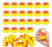 24 Pcs Halloween Stress Relief Toys,2.3 Inch Candy Corn Stress Toys Bulk,Halloween Novelty Stress Balls Squeeze Toy for Trick or Treat,Party Favors,Goodie Bags Fillers