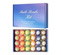 24 Pcs Handmade Bubble Shower Bombs for Women Men,[NEW]Natural & Organic Bath Bomb Gift Set for Cleansing,Moisturizing,Relaxing and Softening Skin,1Pcs