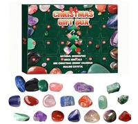 24 Pcs Healing Crystals Gemstones Set, Natural Stones with Mineral Guide, Reiki Chakra Balancing Kit, Spiritual Energy Stones Gift for Kids Adults, Bulk Crystal Collection