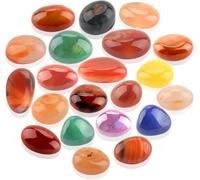24 Pcs Healing Crystals Set, Natural Bulk Gemstones, Polished Reiki Tumbled Stones Assorted, for Meditation Therapy Anxiety Relief Balancing Yoga Crystals and Gemstones for Beginner