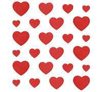 24 PCS Heart Iron On Patches, Red Sew on Patches Hearts Embroidered Patch for Clothes 4 Sizes Felt Heart-Shaped Applique Repair Decoration for DIY Clothing Jackets Hats Backpacks Jeans Accessories