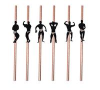 24 PCS Hen Party Straws,Black Gold Hen Party Accessories Drinking Straws for Bridal Showers,Bachelorette Party in Box Kit for Wedding Showers,Gender Reveal Decor & Bride Squad Night Hen Do Accessories