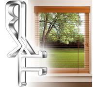 24 PCS Hidden Channel Valance Clips, 1-7/8inch Clear Plastic Blinds Clips for Valance with a Groove in The Back
